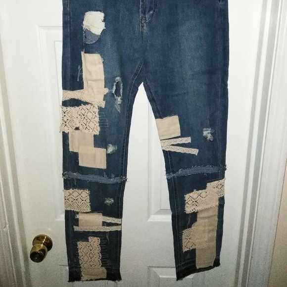 Val Kristopher Patchwork Straight Leg Jean - Picture 9 of 14